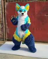 Affordable Green Husky Fursuit Costumes Carnival Party Cosplay Suit